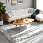 Fluffy Plush Area Rug 1.6 Inch Thick Non-Slip Machine Washable Polyester Tie Dye Rectangle Carpet for Living Room Bedroom Multiple Sizes and Colors