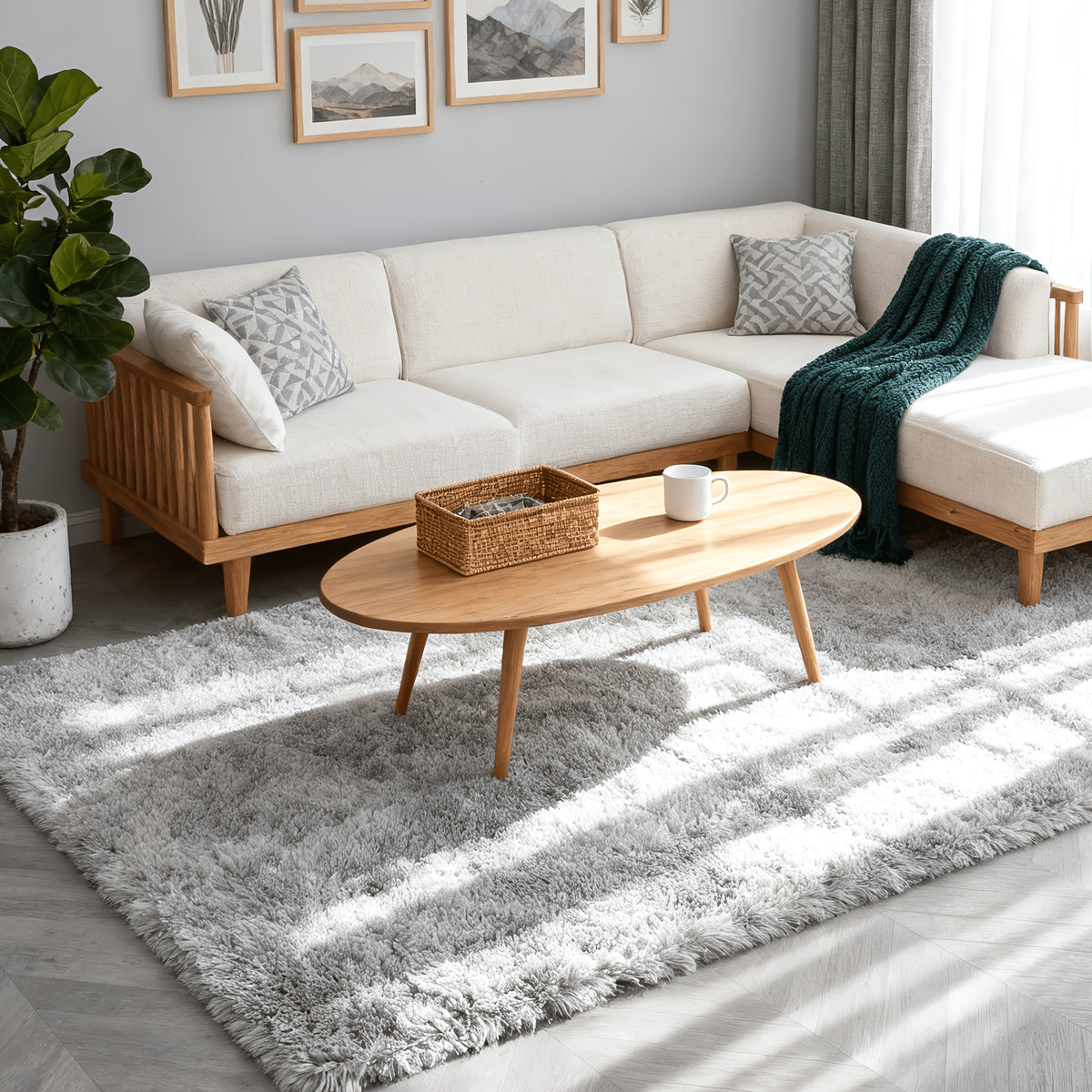 Fluffy Plush Area Rug 1.6 Inch Thick Non-Slip Machine Washable Polyester Tie Dye Rectangle Carpet for Living Room Bedroom Multiple Sizes and Colors