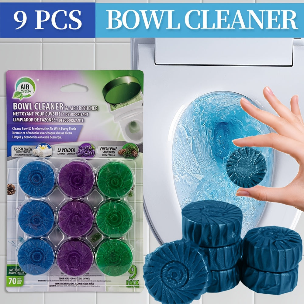Toilet Bowl Cleaner Tablets 9/36 Pack – Automatic Flush Freshener, Long-Lasting Deodorizer, Stain Remover for Home & RV Toilets
