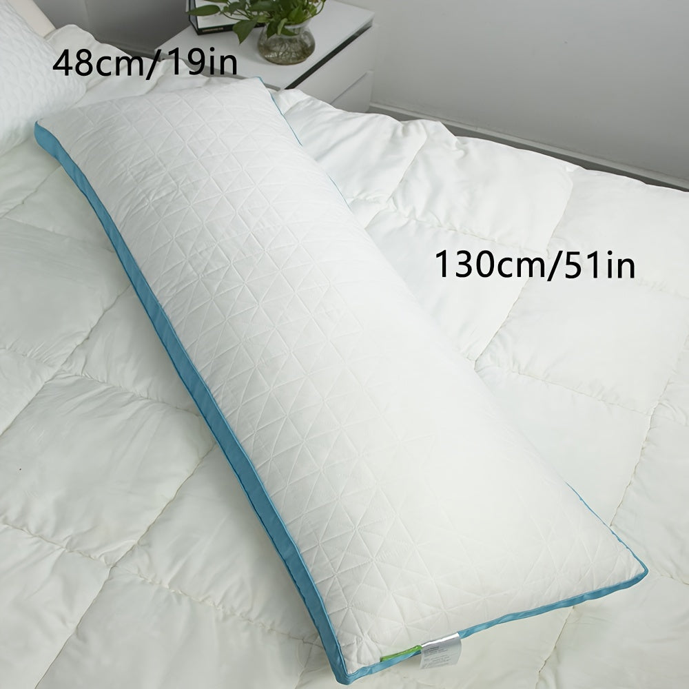 Firm Full Body Pillow for Adults – Long Bed Pillow for Side, Back & Stomach Sleepers | Supportive Body-Length Sleep Pillow in Grey & Pink
