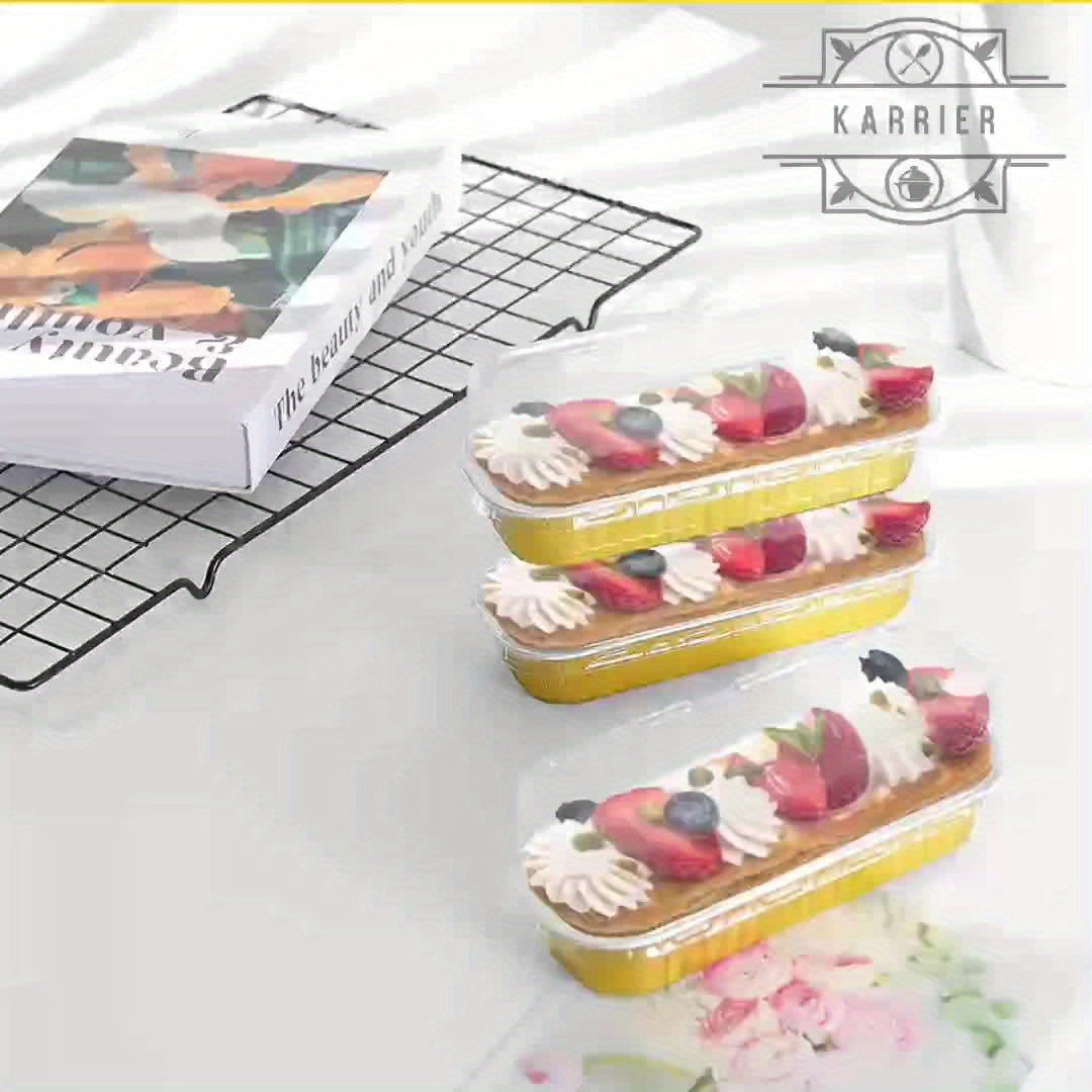 Disposable Mini Cake Boxes 30pcs with Lids & Spoons - Aluminum Foil Baking Cups for Cheesecakes, Custards & Desserts, Party Favor Containers in 5 Colors
