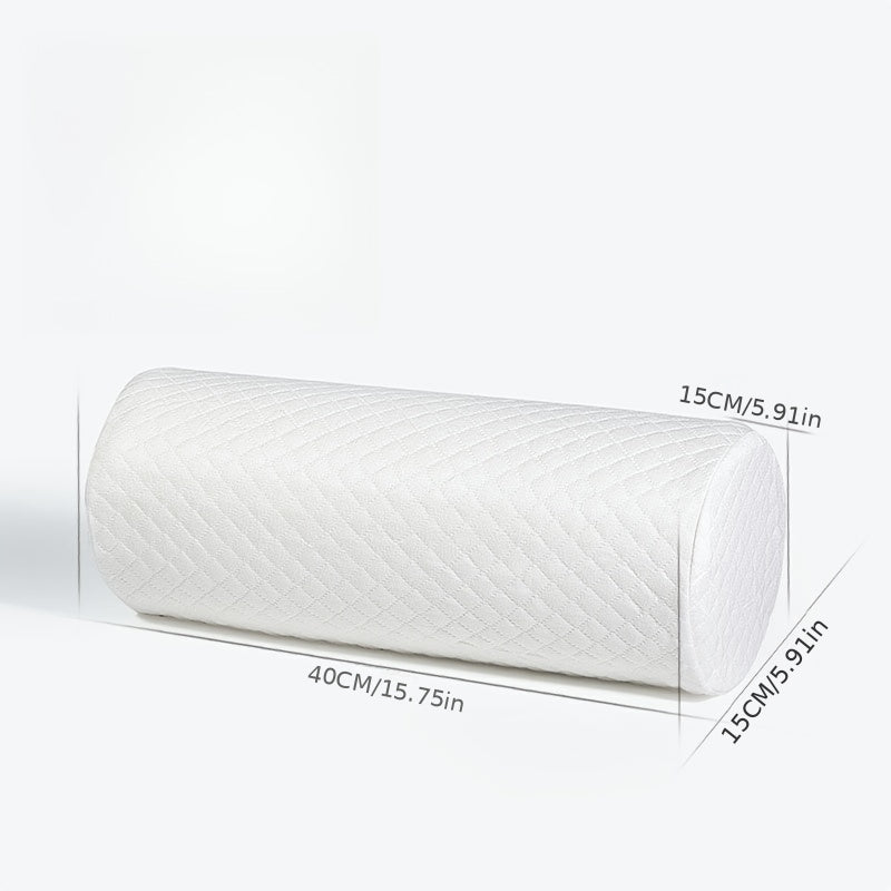 Cylindrical Bolster Pillow – Long Round Neck, Leg & Eye Support Pillow for Bed, Sofa & Travel | Polka Dot, Jacquard, Bamboo Leaf, Solid Colors