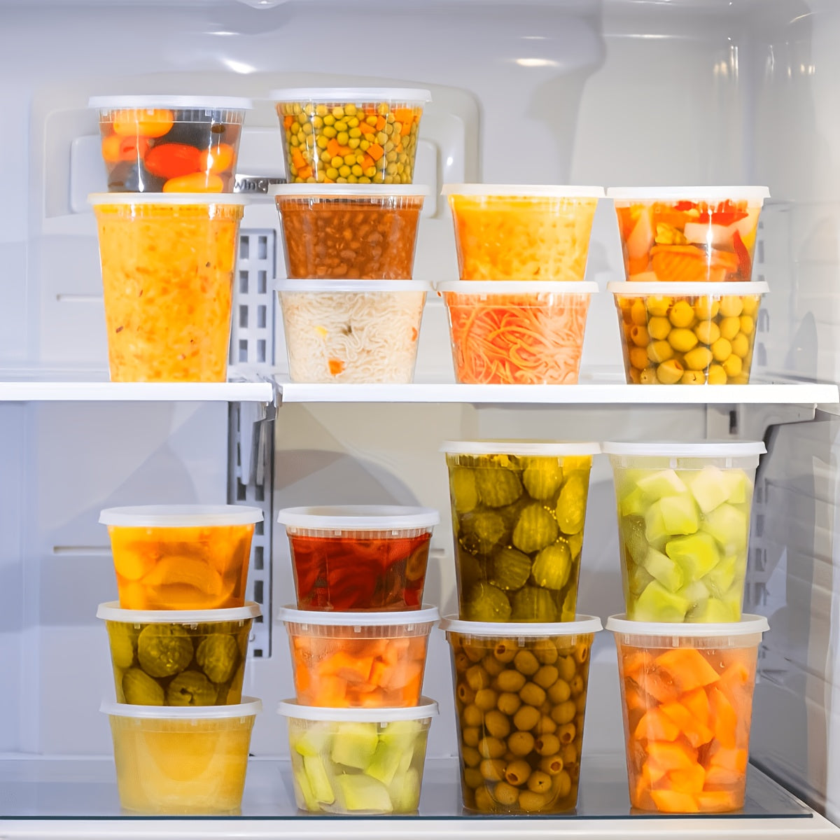 24-Pack 32oz Deli Containers with Lids - BPA-Free Leakproof Stackable Food Storage, Microwave Dishwasher Freezer Safe, Meal Prep & Takeout Containers | Nuvia Haven