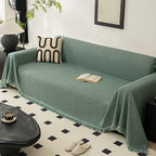 Herringbone Sofa Cover with Tassels – Washable Polyester Throw for 3-Seater, 4-Seater & Large Sofas | Grey, Coffee, Green