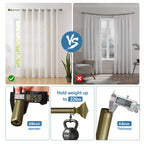 Double Curtain Rod Adjustable 28-48 / 48-84 / 84-120 Inch – 5/8" Front & 1/2" Back Drapery Rod Set with Square Urn Finials & Mounting Hardware | 5 Finishes