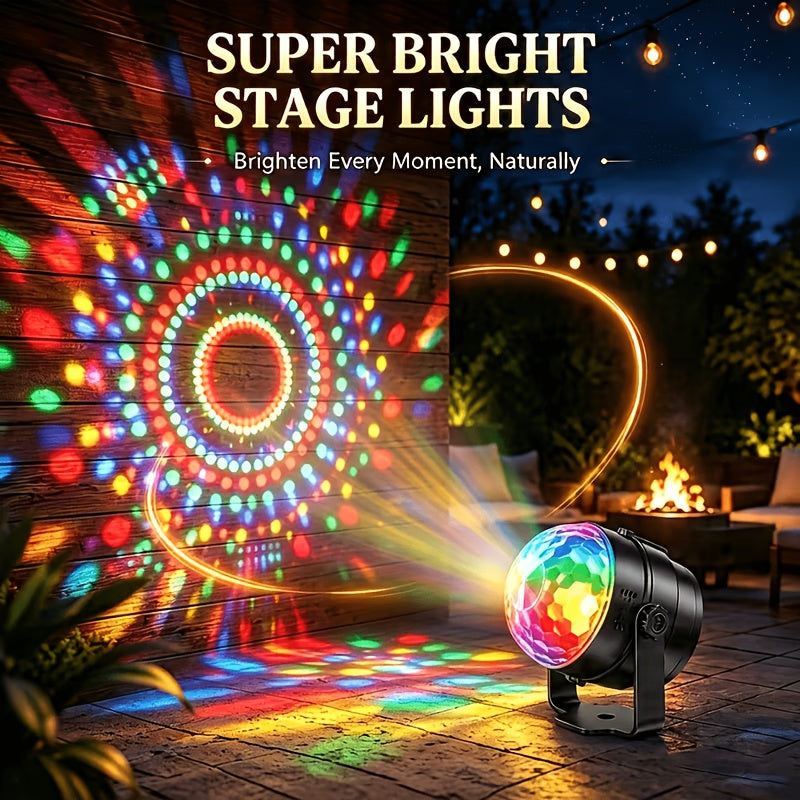 Party Lights with Remote Control, Disco Ball Strobe DJ Light for Dance Parties, Birthday Decorations & Home Room – Music Sync LED Effect – 2 or 4 Pack