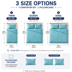Lightweight Embossed Blanket Set with Pillowcases – Ultra Soft Textured Bed Blanket Twin Queen King, Breathable All Season Blanket for Bedroom Sofa Couch