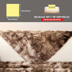 Faux Lamb Fluffy Sofa Cover Modern Gradient – Thick Plush Pet-Friendly Polyester Sofa Protector, Machine Washable 450-500g Fabric for Single, Double, Triple & Combination Sofas