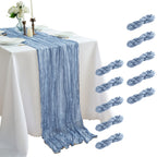 10-Pack Cheesecloth Table Runner 10ft Boho Rustic Wedding Reception Bridal Shower Party Home Decor Multi-Color