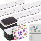 96-Pc Sublimation Blank Fridge Magnets – Thick Refrigerator Magnet Blanks for DIY Crafts, Kitchen & Office Decor, 2.8x2 Inch Square