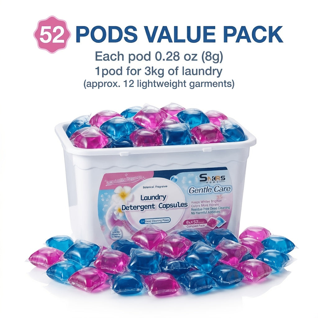 Ultra Oxi Laundry Detergent Pods 52 Count, 8X More Cleaning Power with Built-In Pre-Treater for Tough Stains, HE Compatible Concentrated Laundry Pods for Whites & Colors