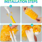Duster Refills 120/59-Count Compatible with Swiffer Duster 360° Electrostatic Disposable Replacement Heads for Ceiling Fans Blinds Furniture Multi-Surface Unscented Home Cleaning
