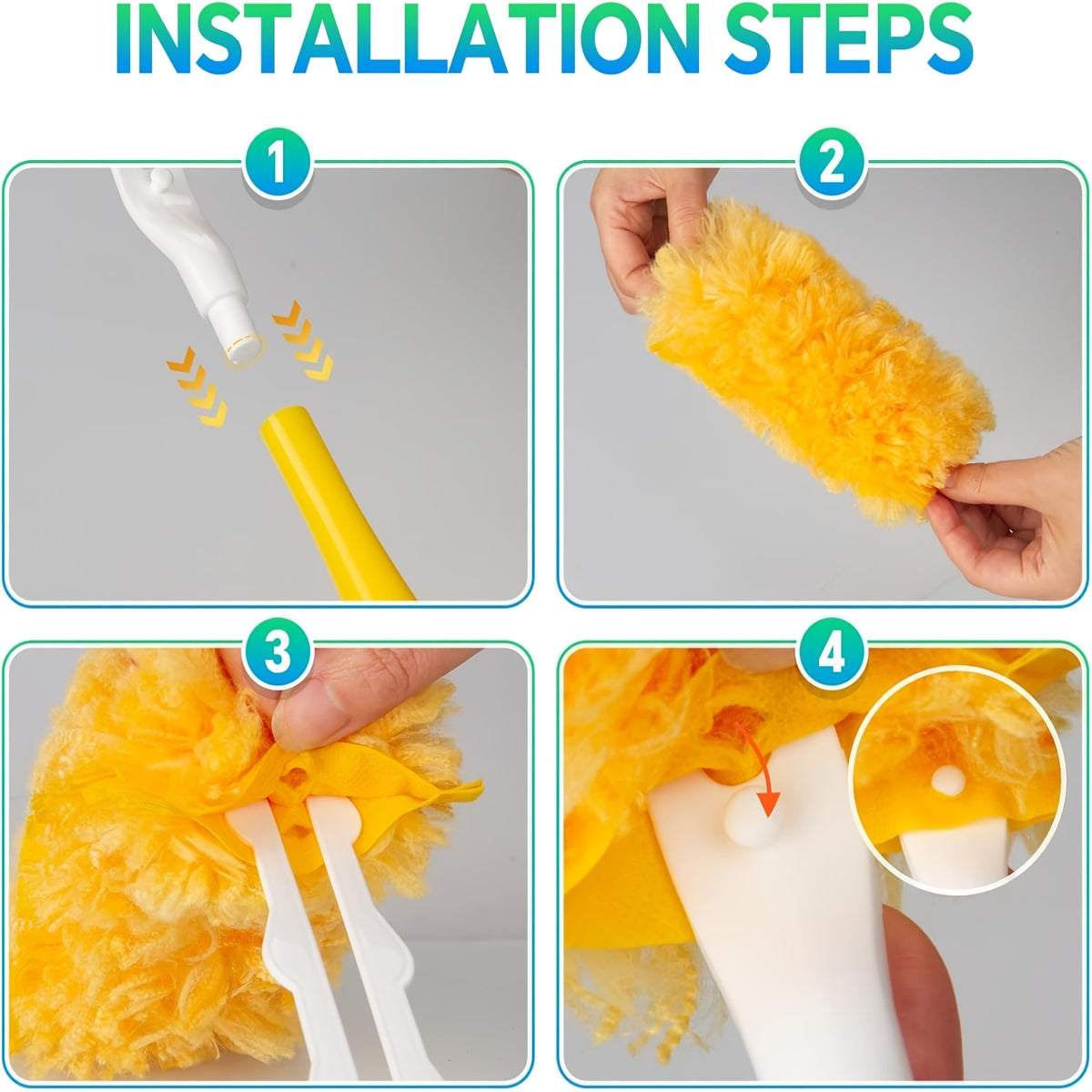 Duster Refills 120/59-Count Compatible with Swiffer Duster 360° Electrostatic Disposable Replacement Heads for Ceiling Fans Blinds Furniture Multi-Surface Unscented Home Cleaning