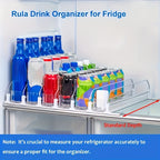 Adjustable Fridge Organizer for Soda Cans Water Bottles Space-Saving Refrigerator Beverage Rack for Pantry Kitchen Cabinet - Stackable Can Organizer Storage, 3-5 Columns