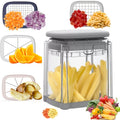 4-Blade Stainless Steel Vegetable Grater & Fruit Slicer Multifunctional Mandoline Cutting Tool – Slice Carrots, Cucumbers, Cabbage, Onions, Beans, Fruits & Cheese with Ease