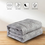 5-Piece Comforter Set – Reversible Quilted Down Alternative Bedding Set with Pillow Shams, Bed Skirt & Cushion | All Season | Twin, Queen, King