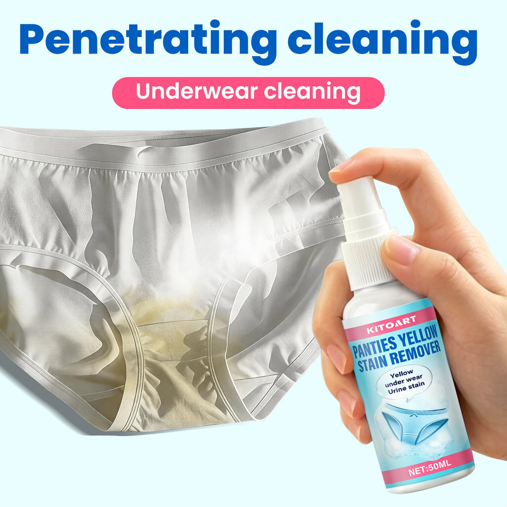 Underwear & Fabric Stain Remover Liquid - Removes Urine, Sweat & Yellowing Stains, Deep Cleans & Deodorizes, Gentle on Delicate Fabrics, Daily Intimate Clothing Care Detergent