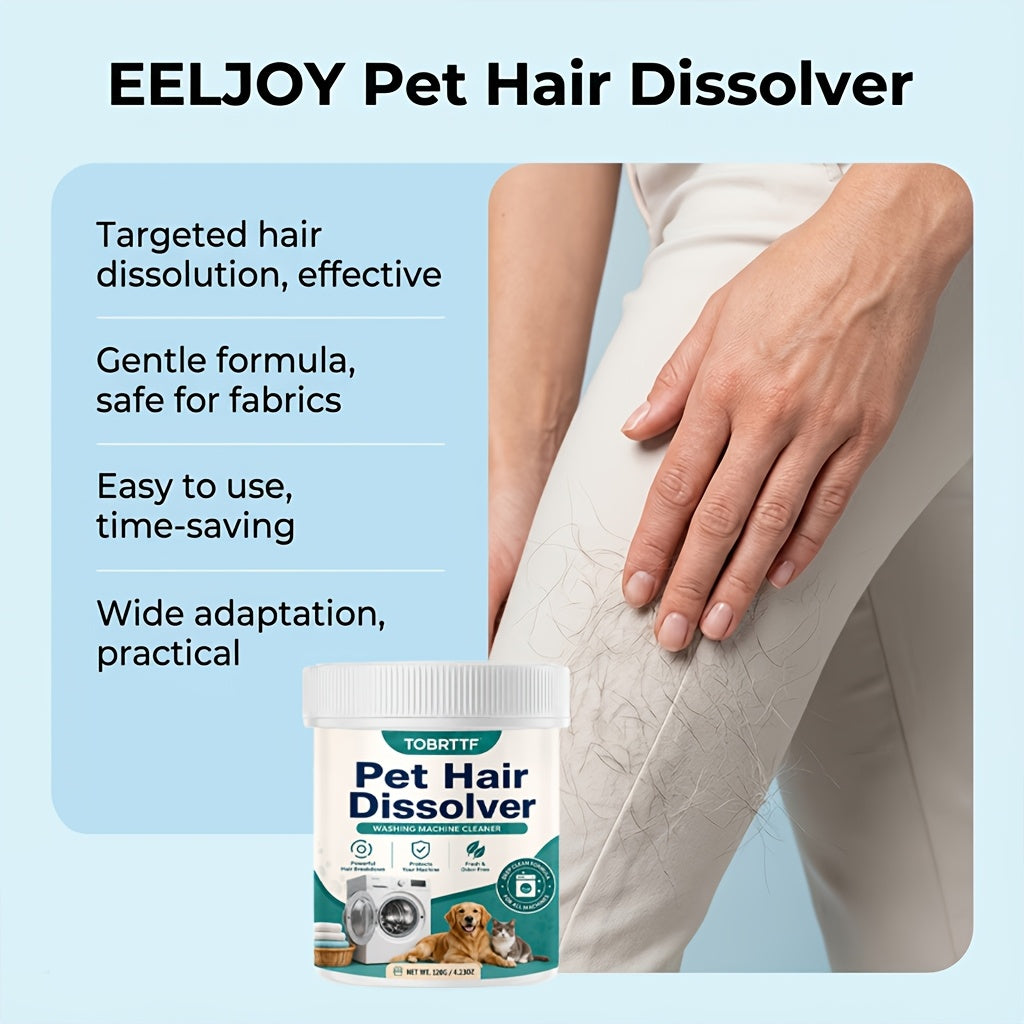Pet Hair Removal Laundry Tablets Effervescent Dissolver for Washing Machine Removes Dog Cat Hair from Clothes Bedding Furniture Safe for All Fabrics Household Laundry Booster