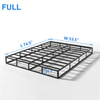 Heavy Duty Box Spring Foundation | 5", 7" & 9" High Metal Frame with Fabric Cover, Easy Assembly – Twin, Full, King