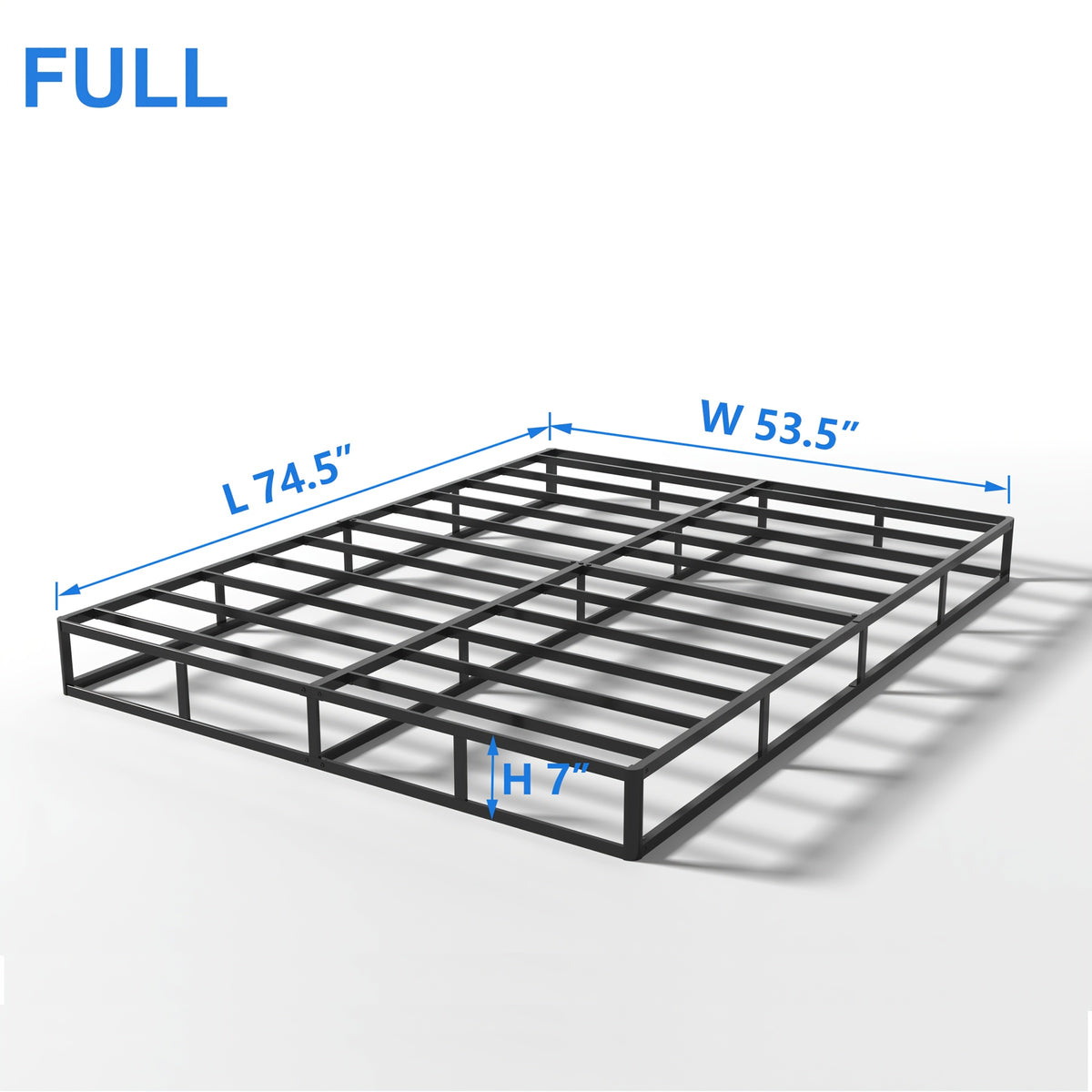 Heavy Duty Box Spring Foundation | 5", 7" & 9" High Metal Frame with Fabric Cover, Easy Assembly – Twin, Full, King