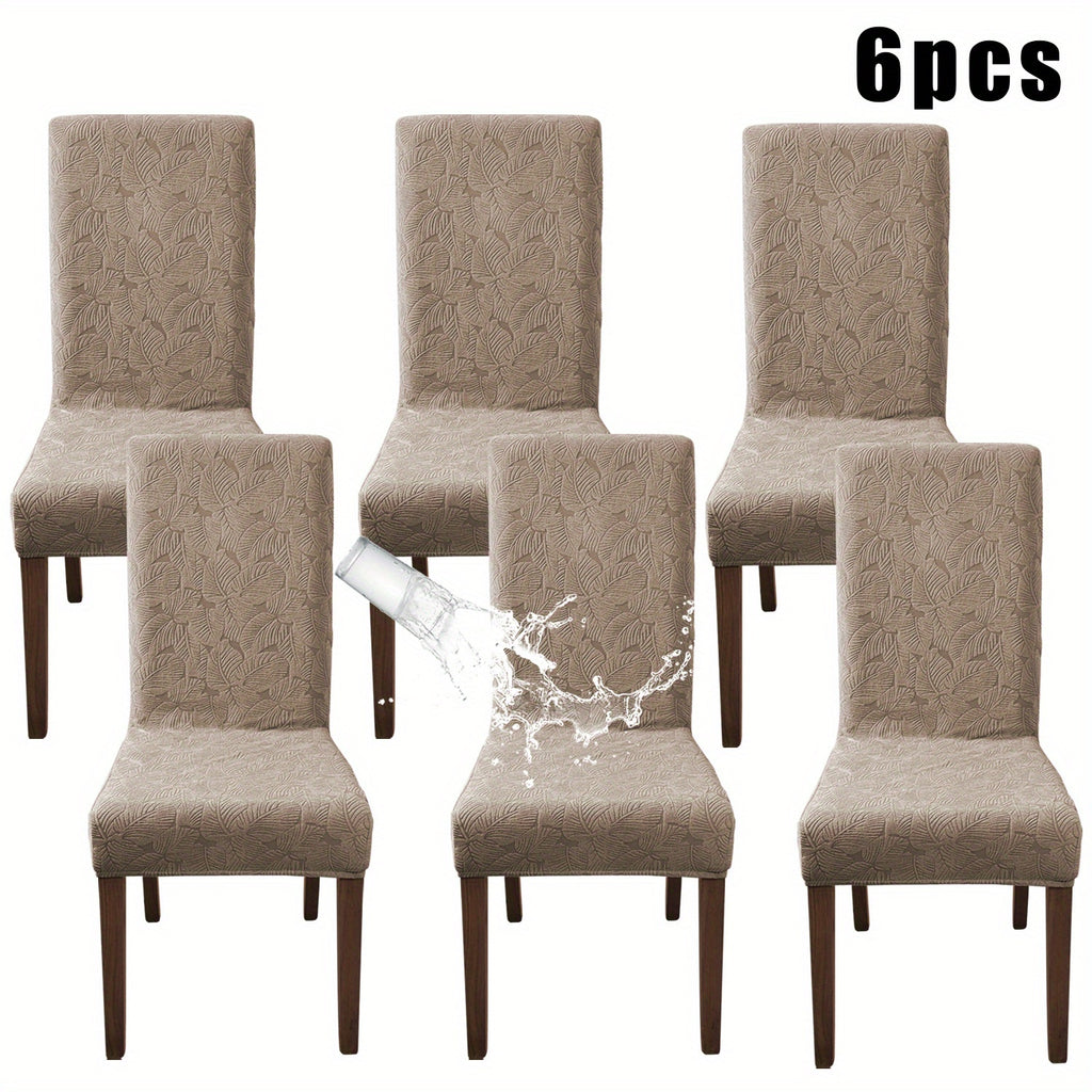 Dining Chair Covers 4/6pcs – Plant Print Stretch Parsons Chair Slipcovers 90% Polyester Elastic Band All-in-One Seat & Back Protector, Vintage Elegant Style for Kitchen Wedding Mother's Day Gift