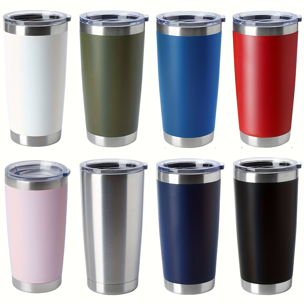 20oz Insulated Travel Coffee Tumbler 8-Pack – Stainless Steel Mug with Lid & Straw | Animal Print | Hot & Cold Drinks | Outdoor, Holiday & Valentine’s Gift
