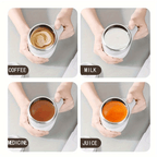 Self Stirring Mug – Electric Magnetic Auto Stirring Coffee Cup in 304 Stainless Steel – Automatic Mix for Coffee, Milk & Protein Shakes – Novelty Gift