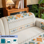 Chenille Bohemian Sofa Slipcover Non-Slip Removable Pet-Friendly Couch Cover 4 Seasons Universal Boho Style 5 Colors Multi-Size