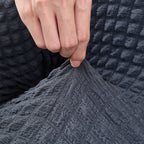 Velvet Jacquard Sofa Cover Ruffle Detail – Non-Slip Dustproof Soft Breathable Slipcover, Machine Washable All-Season, Polyester Spandex, 1/2/3/4 Seater, Grey