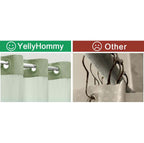 Hookless Waffle Shower Curtain Liner Set with Snap-In Liner Double Layer Window Panel – 6ft x 74.8 Inch Easy-Clean Polyester Bathroom Curtain for Home & Hotel