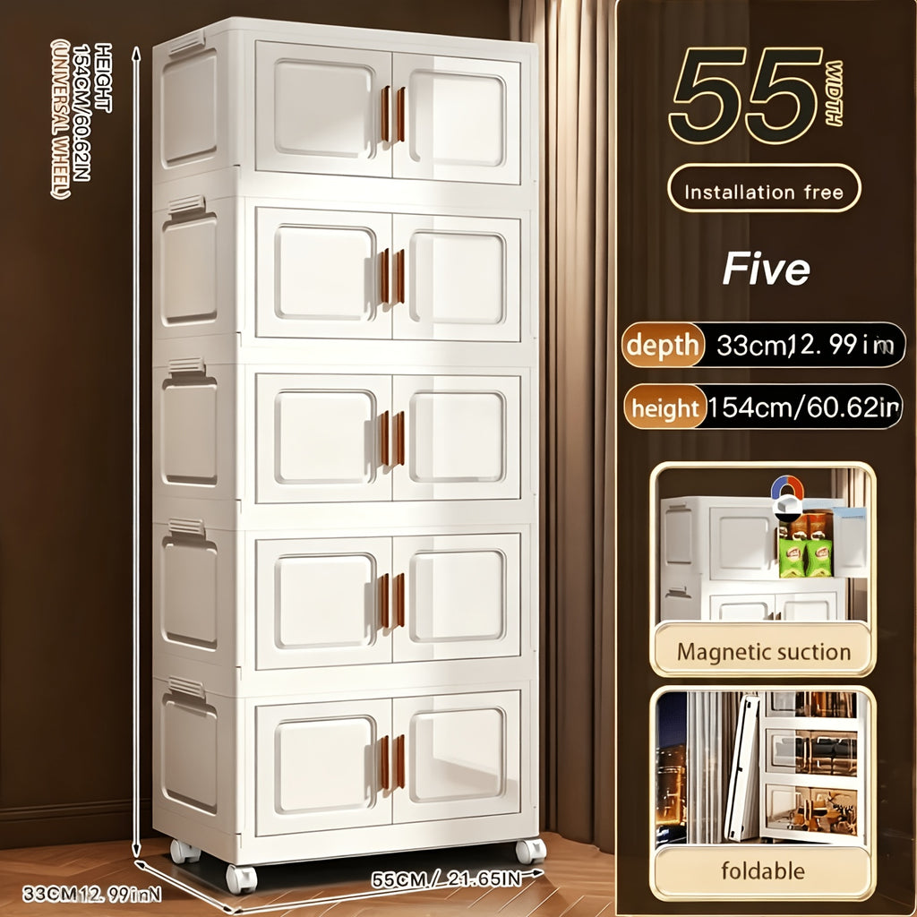 Large Storage Box with Lid Stackable Foldable, Plastic Flip-Top Storage Container for Clothing, Blankets & Home Organization, Multi-Purpose Rectangular Organizer for Home & Office