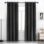 Velvet Curtains 52” Wide – Soft Grommet Thermal Insulated Light Filtering Velvet Window Panels for Bedroom | 2-Panel Set in 14 Colors & 7 Lengths