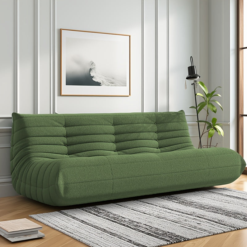 Caterpillar Floor Bean Bag Sofa – Teddy Velvet High-Density Foam Ergonomic Lounge Sofa, 1-2-3 Person, for Living Room Bedroom Game Room, Multiple Colors