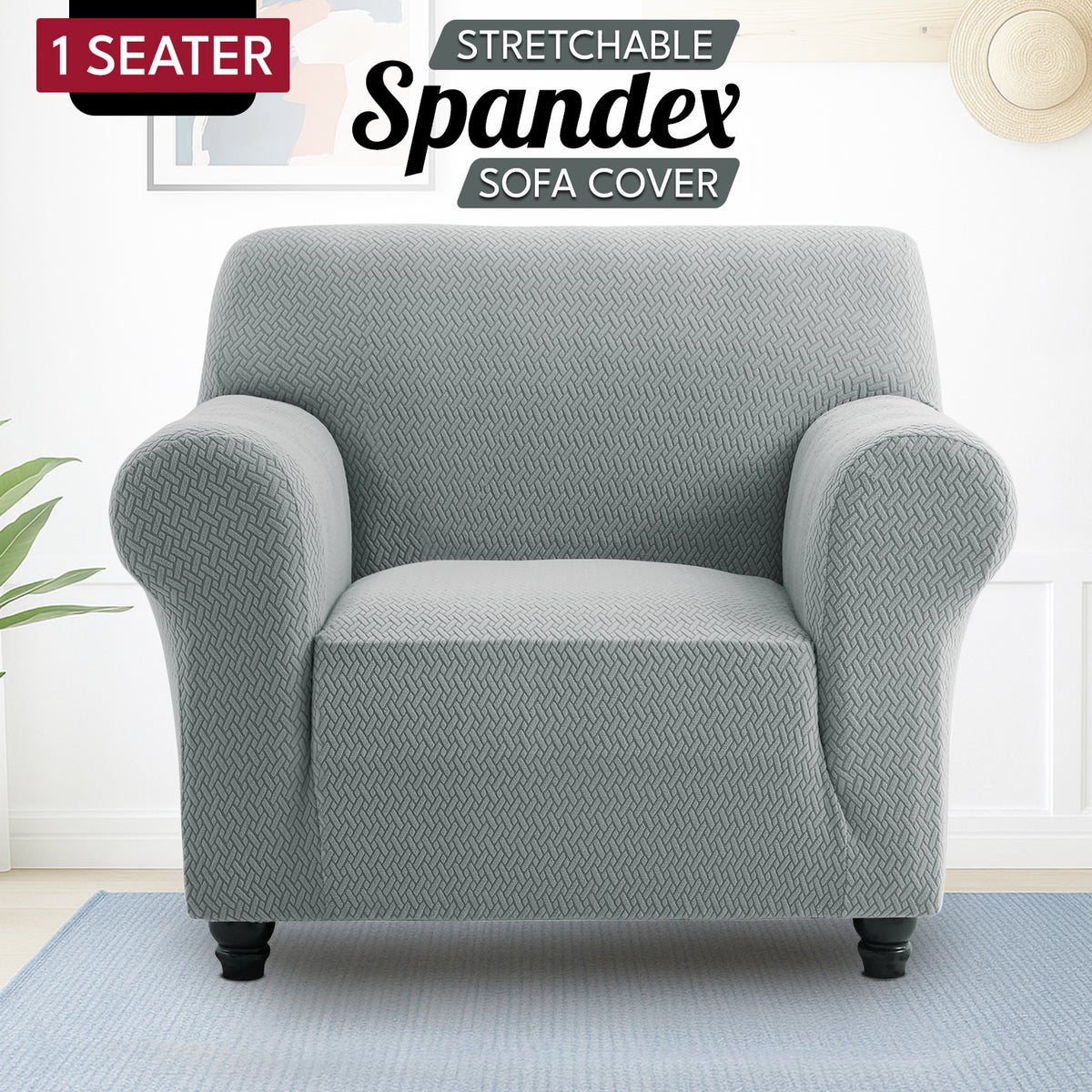 Spandex Stretch Sofa Cover Non-Slip Washable Couch Slipcover for 1 2 3 Seater Elastic Furniture Protector Pet & Kid Friendly Living Room Bedroom Home Decor