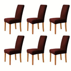 Stretch Dining Chair Seat Covers – Removable & Washable Slipcovers | Set of 6
