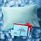 Ice Cooling Pillowcase for Hot Sleepers - Instantly Cool Nylon Elastane Fabric, Stays Cold All Night, Invisible Zipper Pillow Cover, Queen & King Size, White Light Blue Dark Gray Light Brown