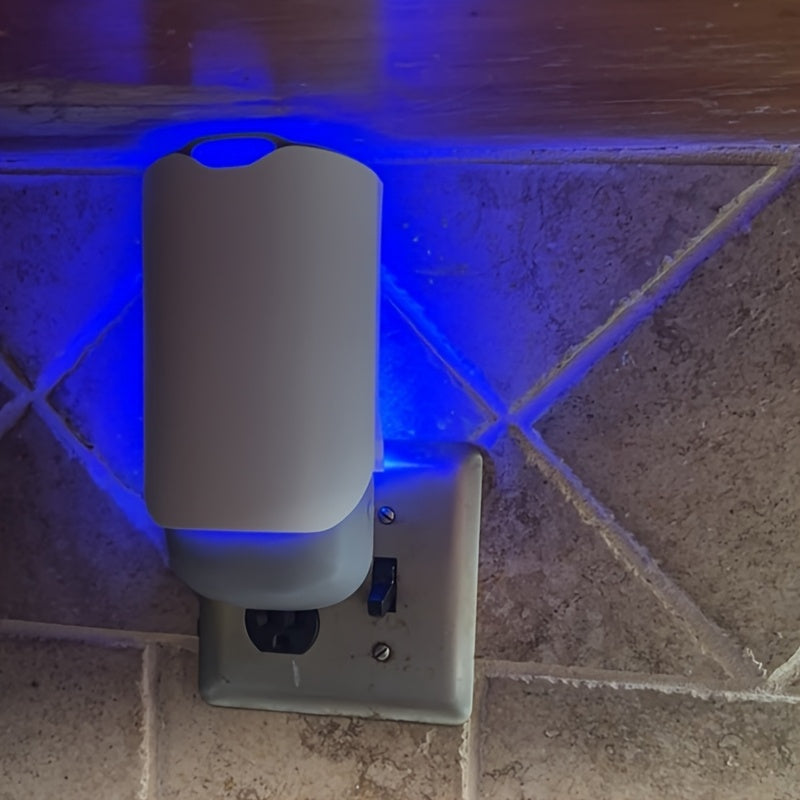 UV Sticky Trap Mosquito Killer Lamp Plug-In Indoor Bug Zapper with 10 Replacement Sticky Films Blue-Purple Light Non-Toxic Odorless Fly Insect Trap for Home Bedroom Kitchen Office