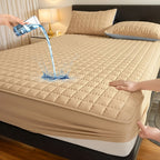 Mattress Protector Cover – Soft Breathable Cooling Fitted Sheet Style, Machine Washable, Twin Full Queen King, 7 Colors, Minimalist Bedding Essential
