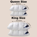 Luxury Hotel-Quality Bed Pillows Queen King Size, Hypoallergenic Plush Fill Cooling Pillow for Side Back Sleepers, Machine Washable All-Season Sleep Pillow 1 or 2 Pack
