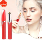 Electric Eyebrow Trimmer 2 Pack USB Rechargeable Painless Precision Hair Remover Women - Face Leg Lip Armpit Portable Razor Pink Rose Gold