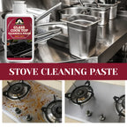 Cooktop Cleaning Paste – Removes Grease, Oil Stains & Burnt-On Food from Stove Tops, Burners & Glass Cooktops – Hydrogen Peroxide Easy Scrub Kitchen Cleaner Gel, Unscented