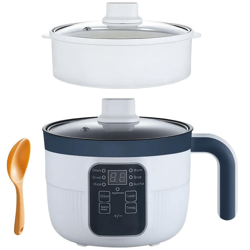 Electric Rice Cooker 6-Cup 6-in-1 with Auto Keep-Warm, 6 Cooking Modes – Rice, Soup, Pasta, Steak & More, Optional Steaming Rack
