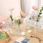 Glass Bud Vases Bulk Set 64 Pieces Multi-Size – Clear Flower Vases for Wedding Centerpieces, Home Table Decor & Bridal Party