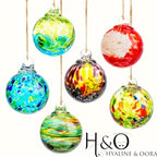 Hand-Blown Glass Witch Balls Friendship Balls Set of 6 Hanging Glass Gazing Spheres for Garden Home Classroom Christmas Halloween Thanksgiving Birthday Gift