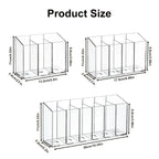 Clear Drink Packet Organizer with Removable Sections & Adjustable Dividers – Transparent Space-Saving Storage for Flavor Packets, Kitchen & Office (3 or 4 Compartments)