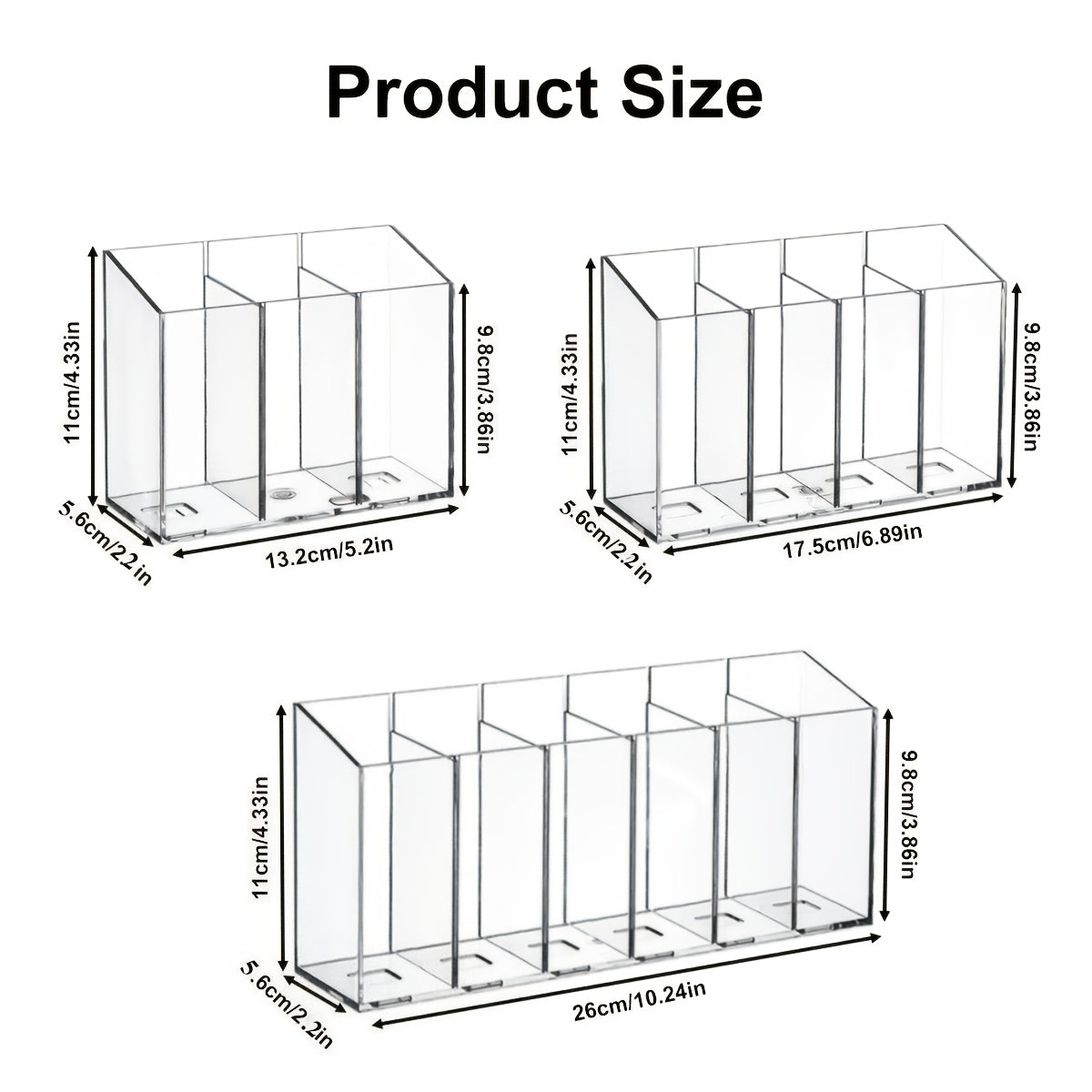 Clear Drink Packet Organizer with Removable Sections & Adjustable Dividers – Transparent Space-Saving Storage for Flavor Packets, Kitchen & Office (3 or 4 Compartments)
