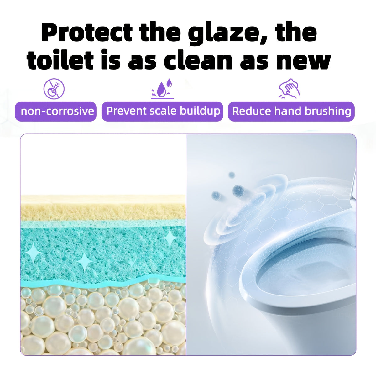 4-in-1 Toilet Cleaner Hanging Basket 5 Pack 65g – 200+ Flushes, Deodorizes & Removes Yellow Stains, Non-Corrosive Tablets for Smart, Hanging & No-Tank Toilets, 4 Fresh Scents: Ocean, Lemon, Lavender, Floral