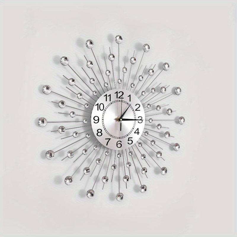24-Inch Silent Wall Clock Minimalist Modern Wrought Iron – Large Non-Ticking Decorative Clock for Living Room, Kitchen, Bedroom & Bathroom