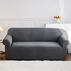 Solid Color Jacquard Sofa Cover Full Coverage High Stretch Non-Slip Machine Washable All Season Pet Friendly Couch Protector Living Room Office