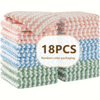 Microfiber Cleaning Cloths 18-Pack, Ultra-Fine Fiber Reusable Dishwashing & Kitchen Cloths – Multi-Color, Streak-Free for Home & Kitchen Use